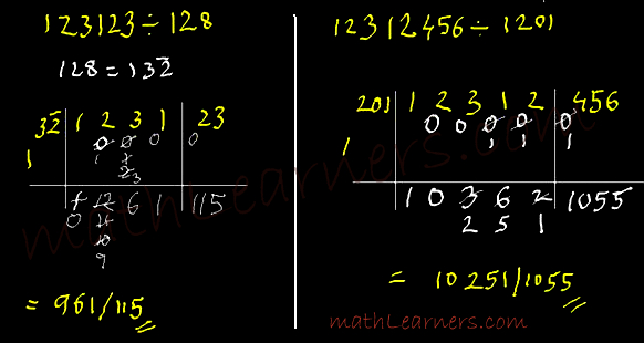 Flag Method of Vedic Mathematics to divide numbers