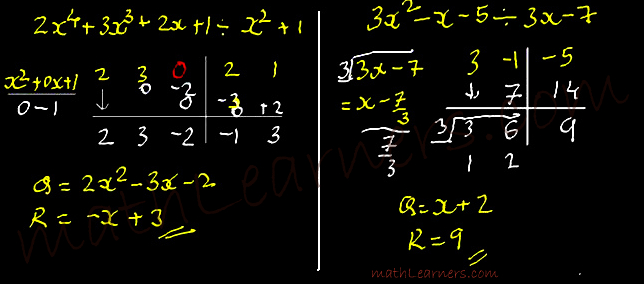 Vedic Mathematics Division of Polynomials