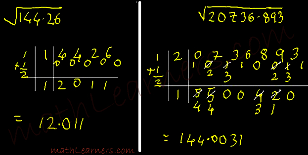 VedicMathSquareroot5