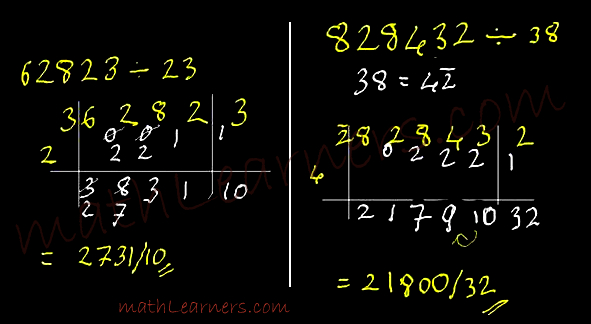  Flag Method of Vedic Mathematics to divide numbers