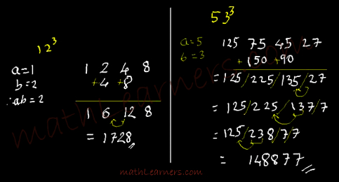 Shorcut to find Cube of a Number in Vedic Mathematics using Anurupyena